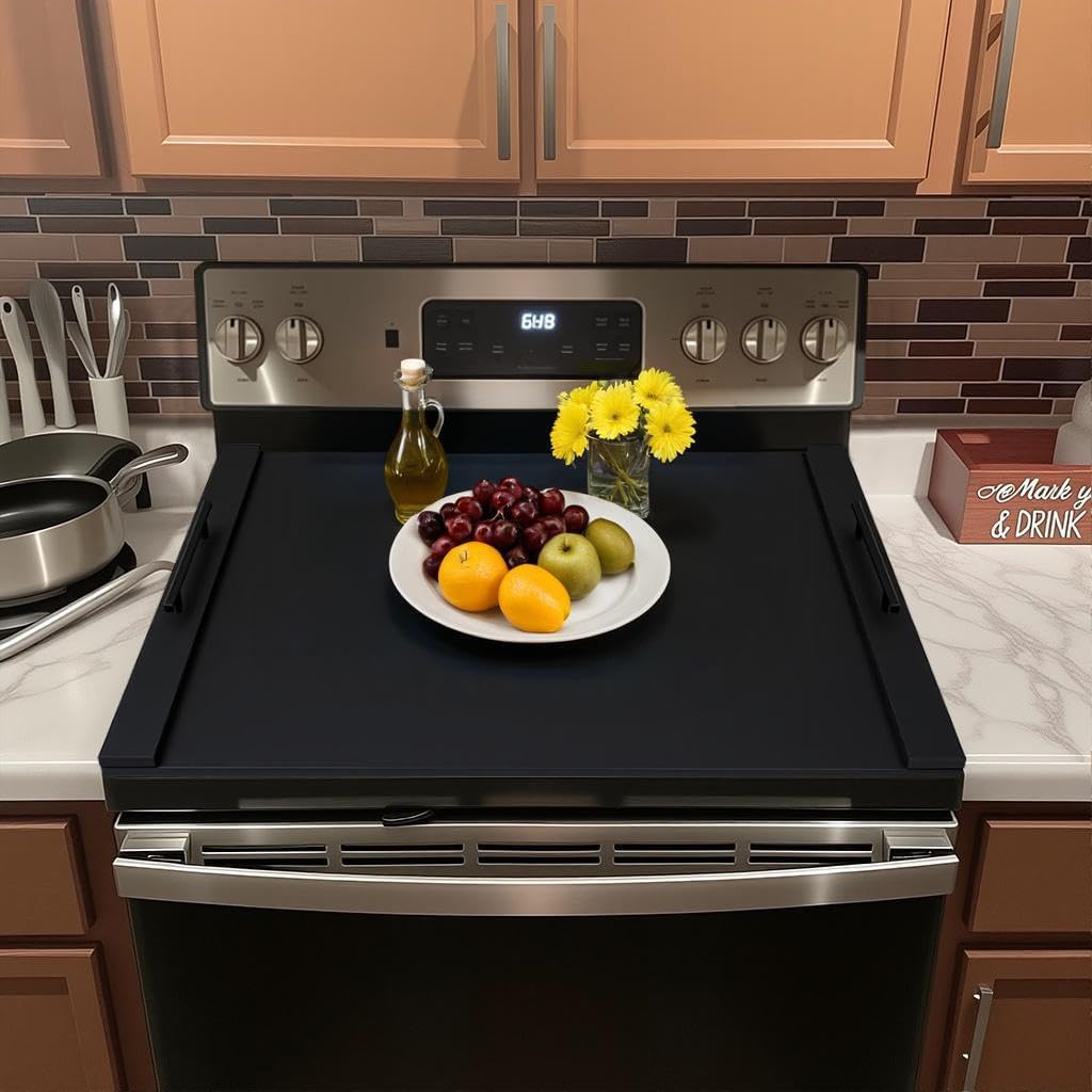 Gas Stove Cover - Stove Top Covers for Electric & Gas Stove top, Noodle Board Stove Cover（Black）