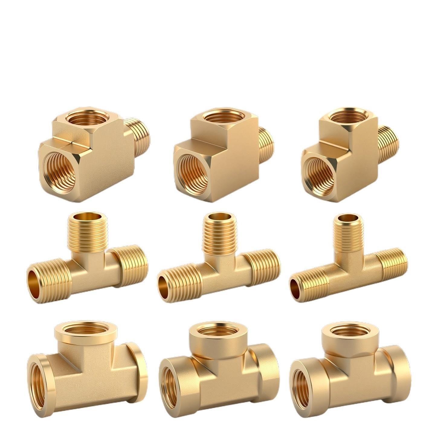 Té Séparateur Mâle Femelle NPT, Connecteur Raccord Plomberie En Laiton