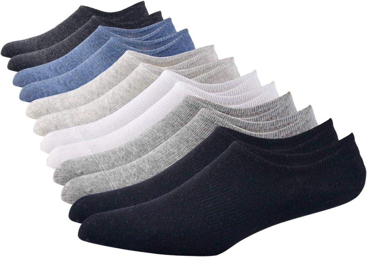 Jormatt 6 Pairs Cotton Sneaker Socks for Men and Women with Non-Slip Silicone, Invisible