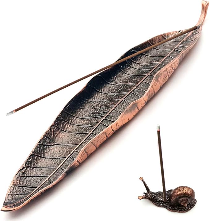 Incense Holder Set Leaf and Snail Incense Burner,Incense