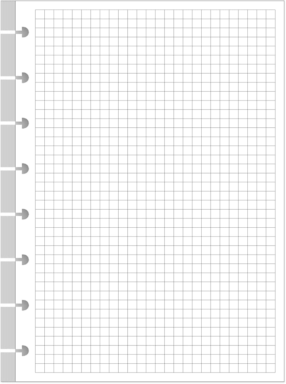 A5 TUL Discbound Grid Refill Paper, 8Disc Discbound Graph