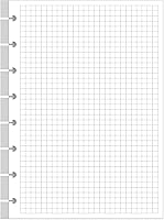 Vista 1 de A5 TUL Papel de recambio cuadriculado con sistema de discos, papel cuadriculado con sistema de 8 discos, 100 hojas/200 páginas, papel cuadriculado