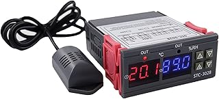 STC-3008 Digital Thermostat STC-3028 Temperature Humidity Controller Thermostat Humidistat Thermometer Hygrometer Control Switch (Color : STC-3028 110V-220V)