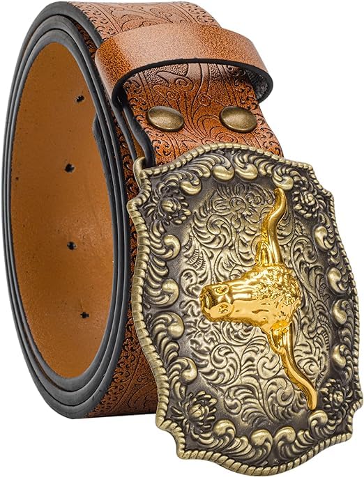 3D Cinture Western | Pelle Incisa e Fibbie Decorative