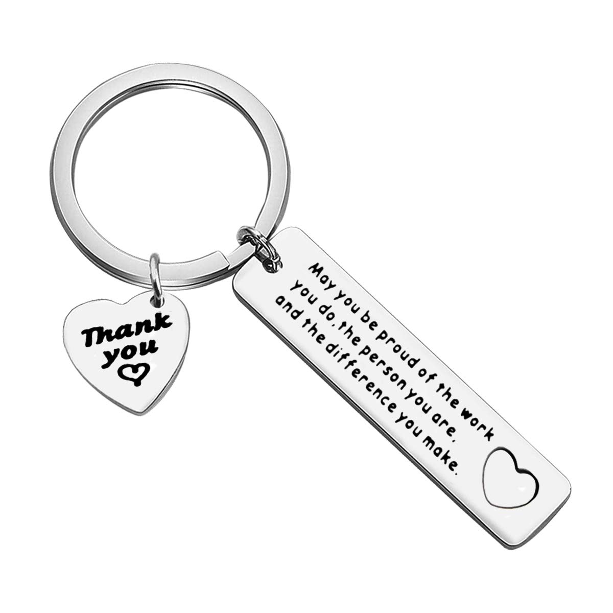 Huwujiu Thank You Gifts Keyring Appreciation Gifts Make a Difference Keyring Thank You Gifts for Nurse Teacher Mentor Appreciation Gifts for Employee Coworker Volunteer Social Worker