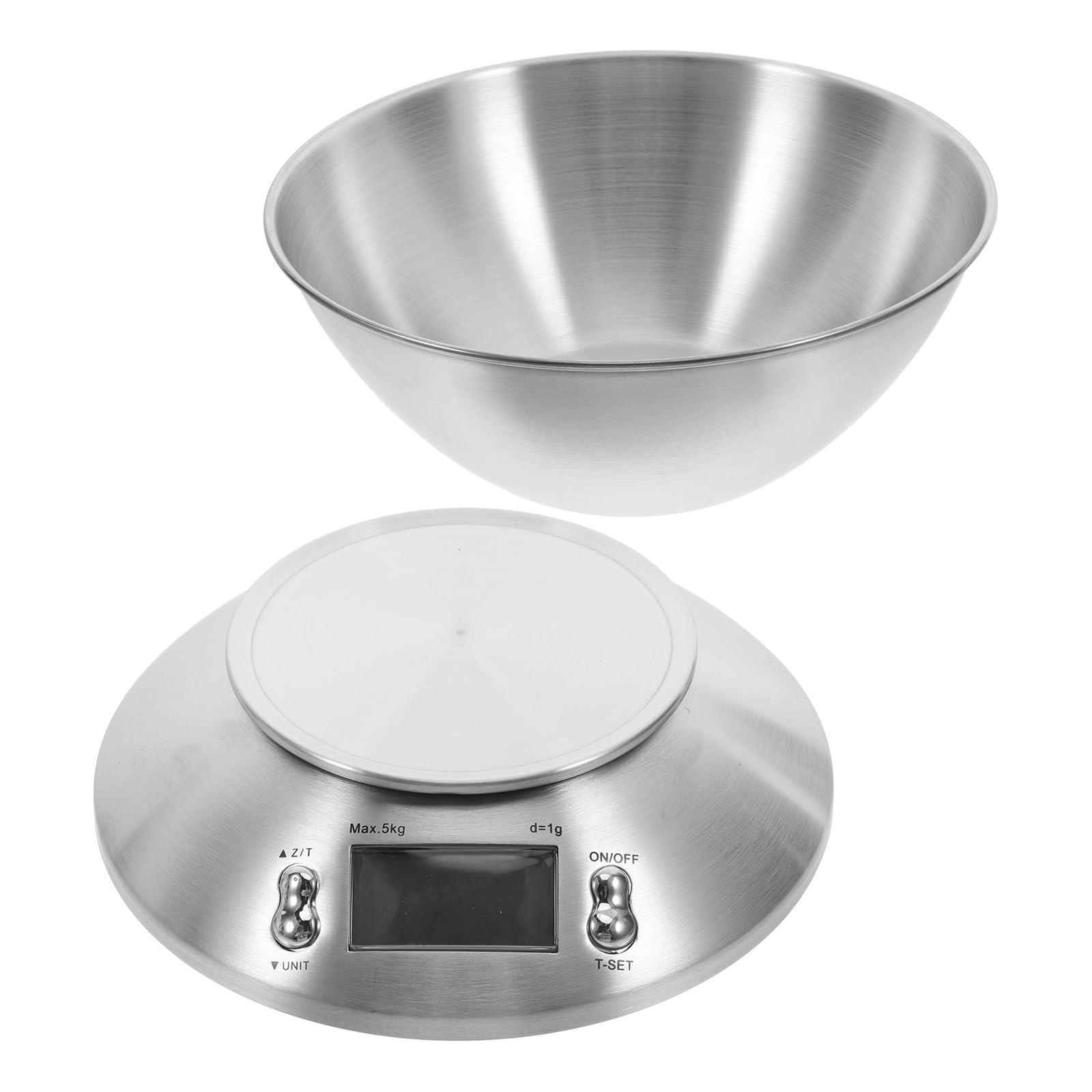 Bilancia da Cucina Digitale Alta Precisione in Acciaio Inossidabile Capacità 5000g Gadget Pesa Alimenti Piccolo e Compatto per Casa e Cucina