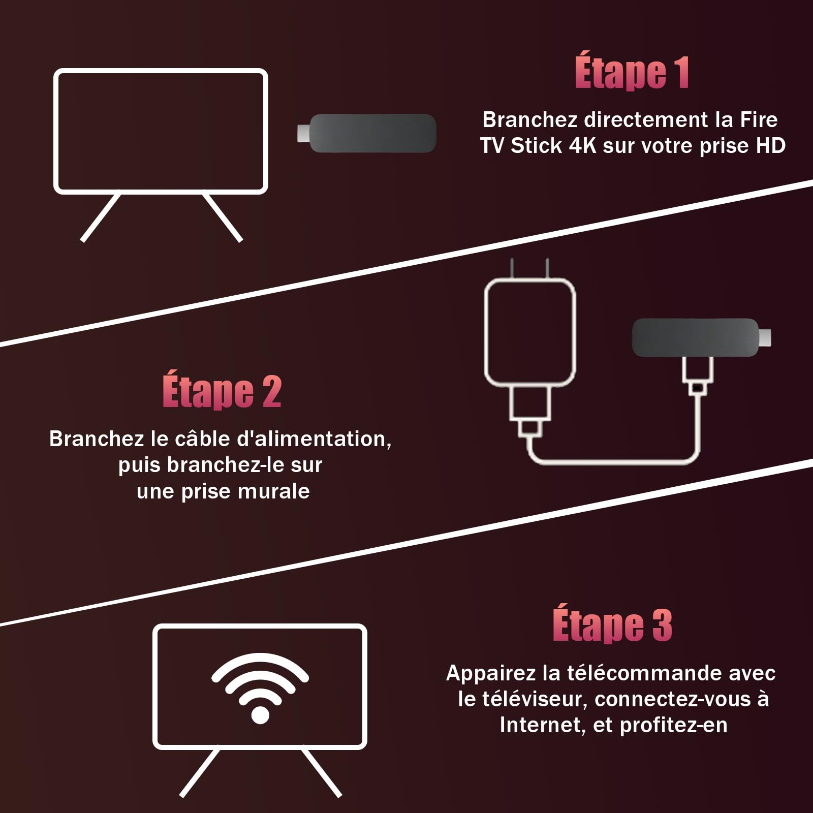 H10 TV Stick, Clé TV Intelligente HD, Android 16.0, Processeur Quad‑Core H313, Compatible Wi‑FI et Bluetooth, Appareil Plug & Play pour TV Internet, Idéal pour Cinéma Maison et Voyages