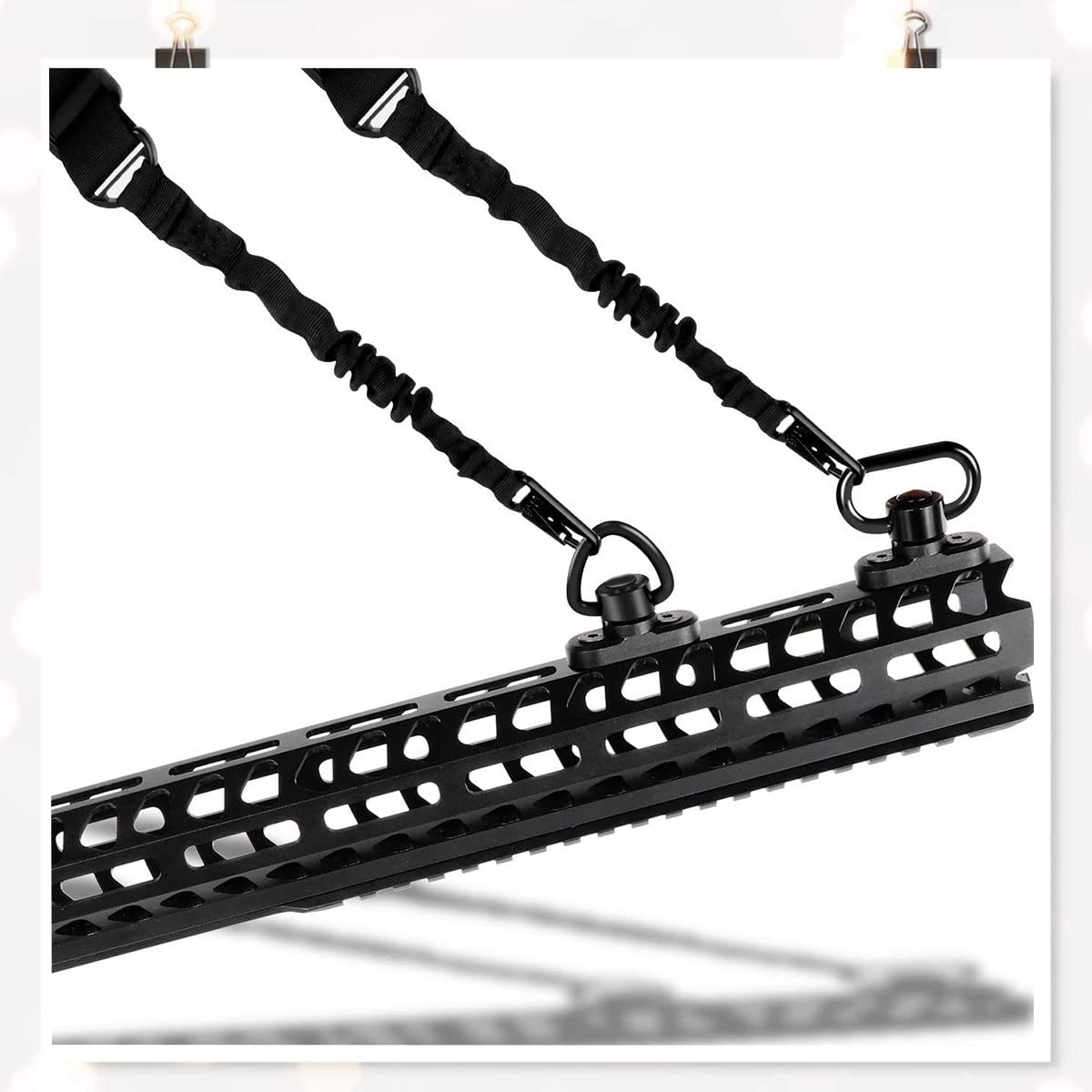Qd Push Button Sling Swivel Girevoli Mount Girelle Clip Loop Strap Sgancio Rapido 1.25 Pollici Tattica Heavy Duty Fibbia Per Cinghie Tattiche Fionda Cintura For Rifle Pacchetto(4 Pezzi)