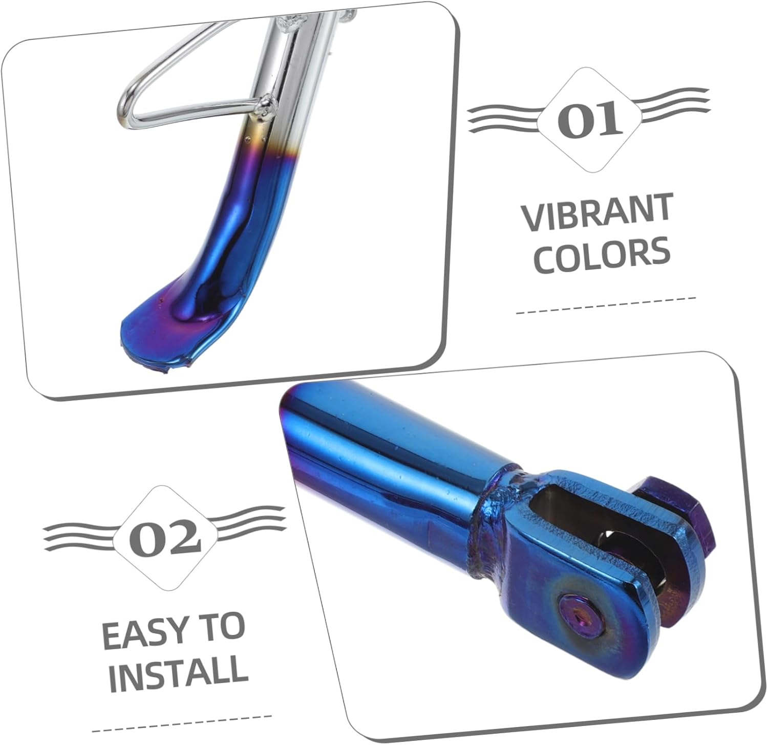 Motorcycle Stand Electric Scooter Parking Stand Side Foot Brace Burnt Kickstand