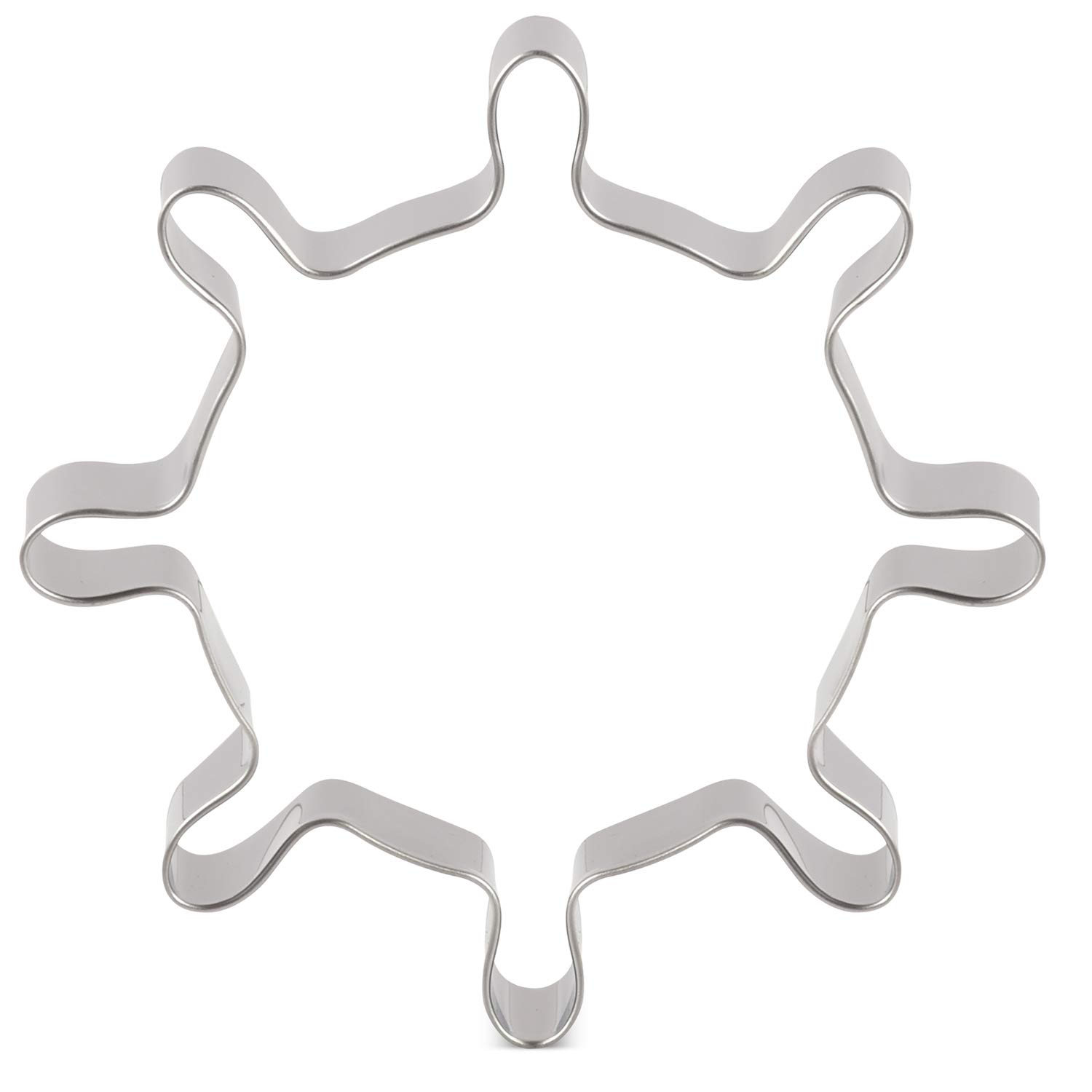 LILIAO Rudder Cookie Cutter Nautical Fondant Biscuit Cutter - 4 x 4 inches - Stainless Steel
