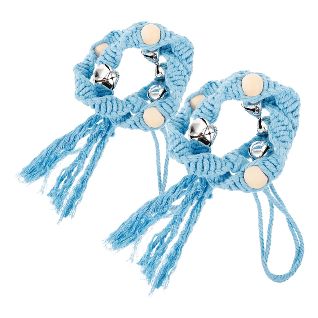 Abaodam Dog Doorbell Training Handle Door Cord Pinch Protection Handwoven Dog Bell Puppy Potty Training Essential Safety for Pets Boys and Girls