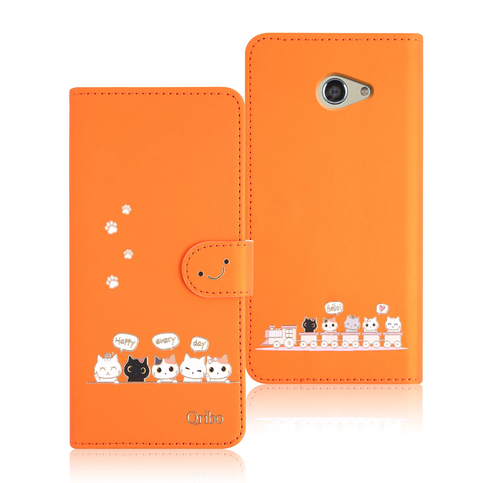 Amazon.co.jp: Qribo 適用の Basio4 ケース 手帳型 Basio4 KYV47