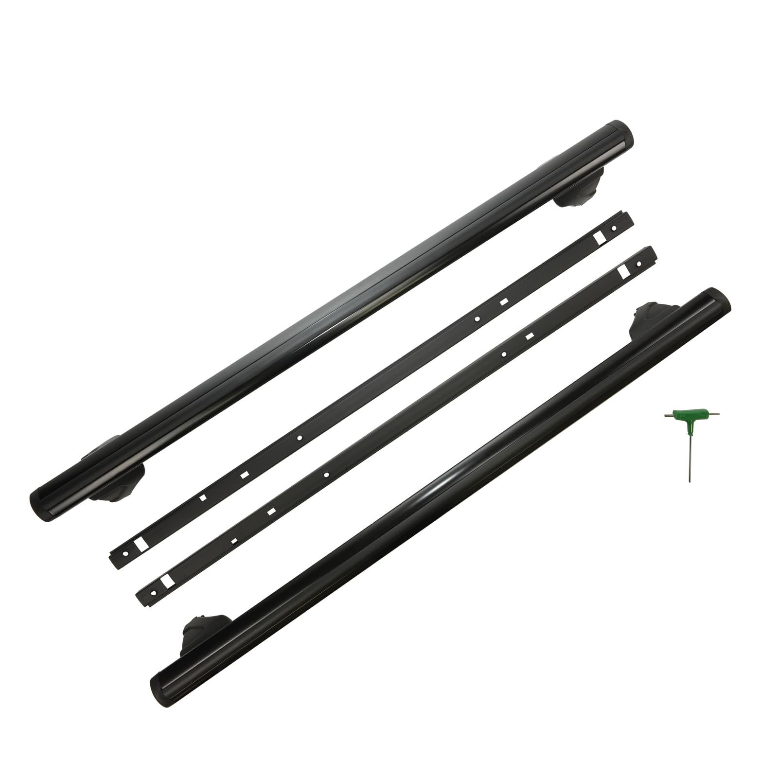 J&J AUTOMOTIVE Barre Del Tetto per Dodge Nitro 2007-2012, Stile OEM Alluminio Nero 2 pezzi, Montaggio Facile, Portapacchi Ad Alta Resistenza