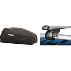 Baul Para Automóvil Fischer 126000 - Cofre De Techo Plegable, Muy Estable, Impermeable, 270 litros, con Bolsa De Almacenamiento + 18096 - Soporte Portamaletas Top L, Longitud: 1.20 M
