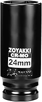 Vista 26 de Enchufe de impacto profundo de 1/2" x 19 mm de 6 PT, CR-MO, enchufe de tuerca de eje de 1/2 pulgada de 6 puntos para fácil remoción de tuercas