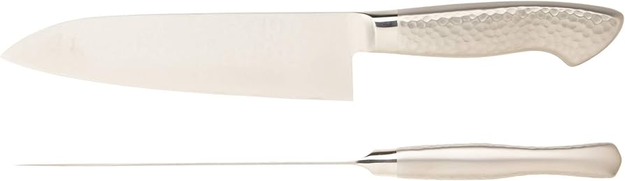 Amazon｜刀舟技研 三徳 包丁 (右利き用) 180mm 「 刀舟 鎚目モナカ