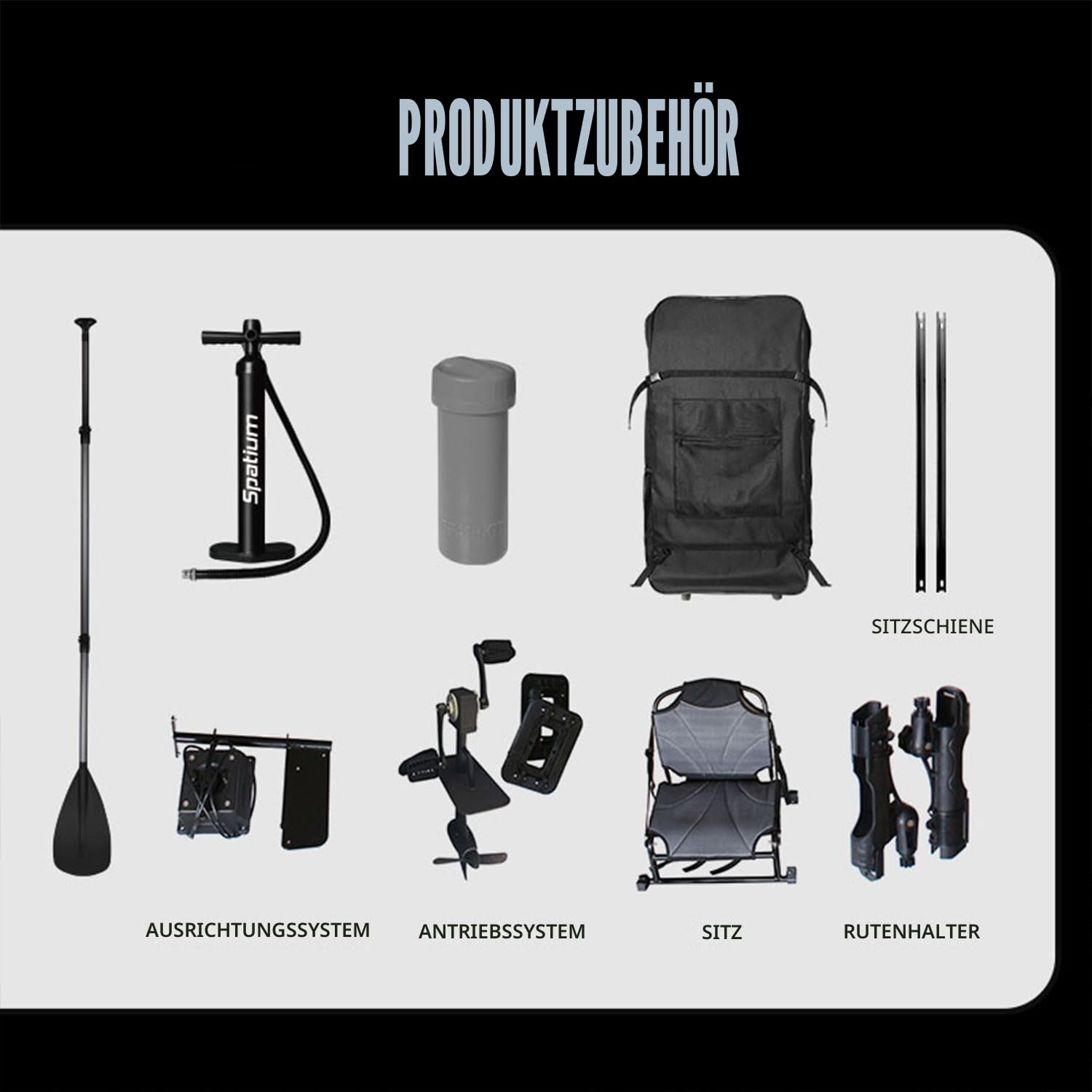 Spatium Angeln Kajak Boot Pedal Drive Sit on Top Pedal Drive Kajak Angeln Pedal Kajak Power System Orientierungssystem Fußpedal Angelboot, 28,9 x 111,8 x 10,2 cm, Tragfähigkeit 150 kg, Blau