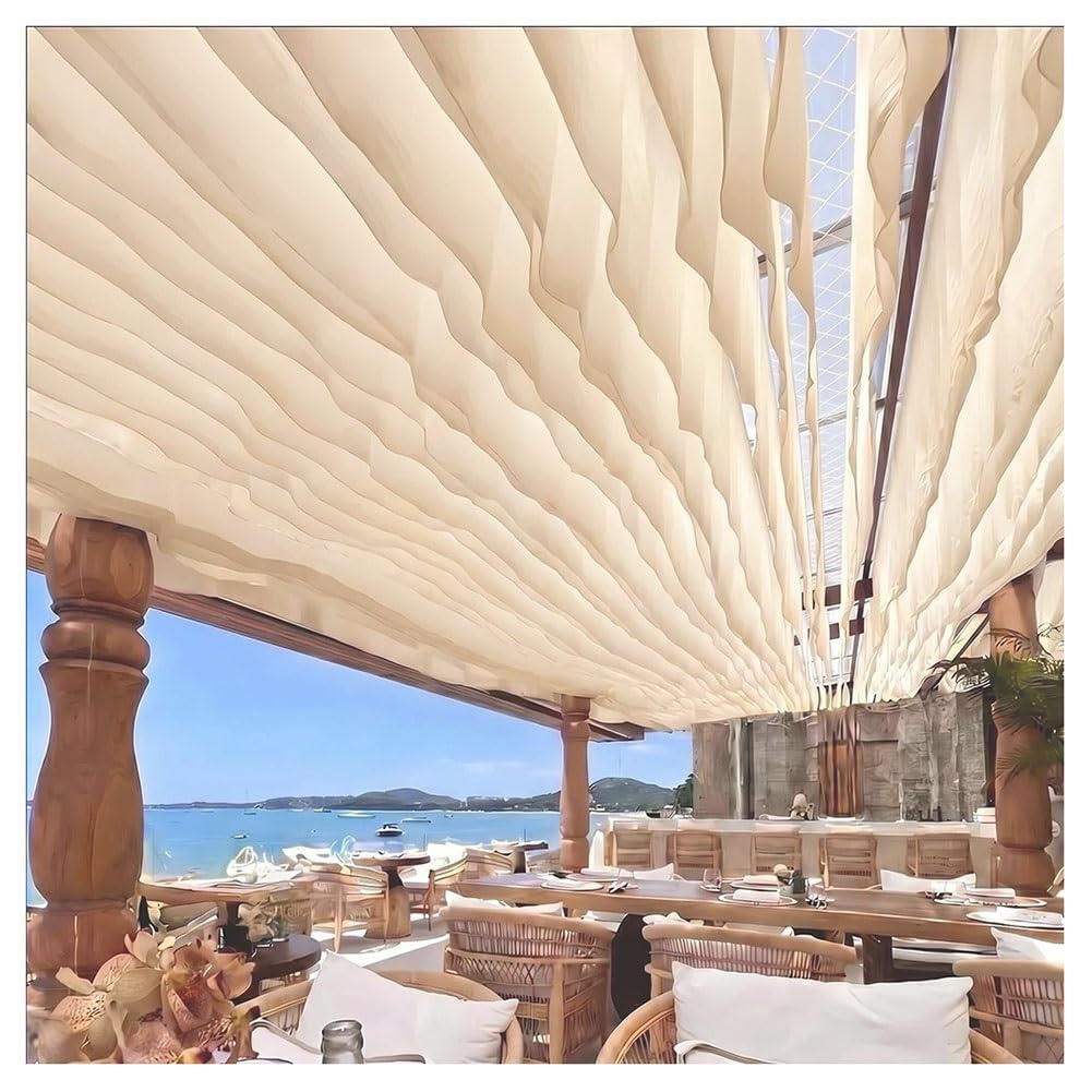 Cortinas de techo LXHELIVERY para cubrir techos de patios ásperos con gasa de 4 metros