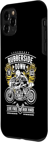 Vista 32 de iPhone 11 Retro Cafe Racer Rubberside Down Motorcycle Race Design Case