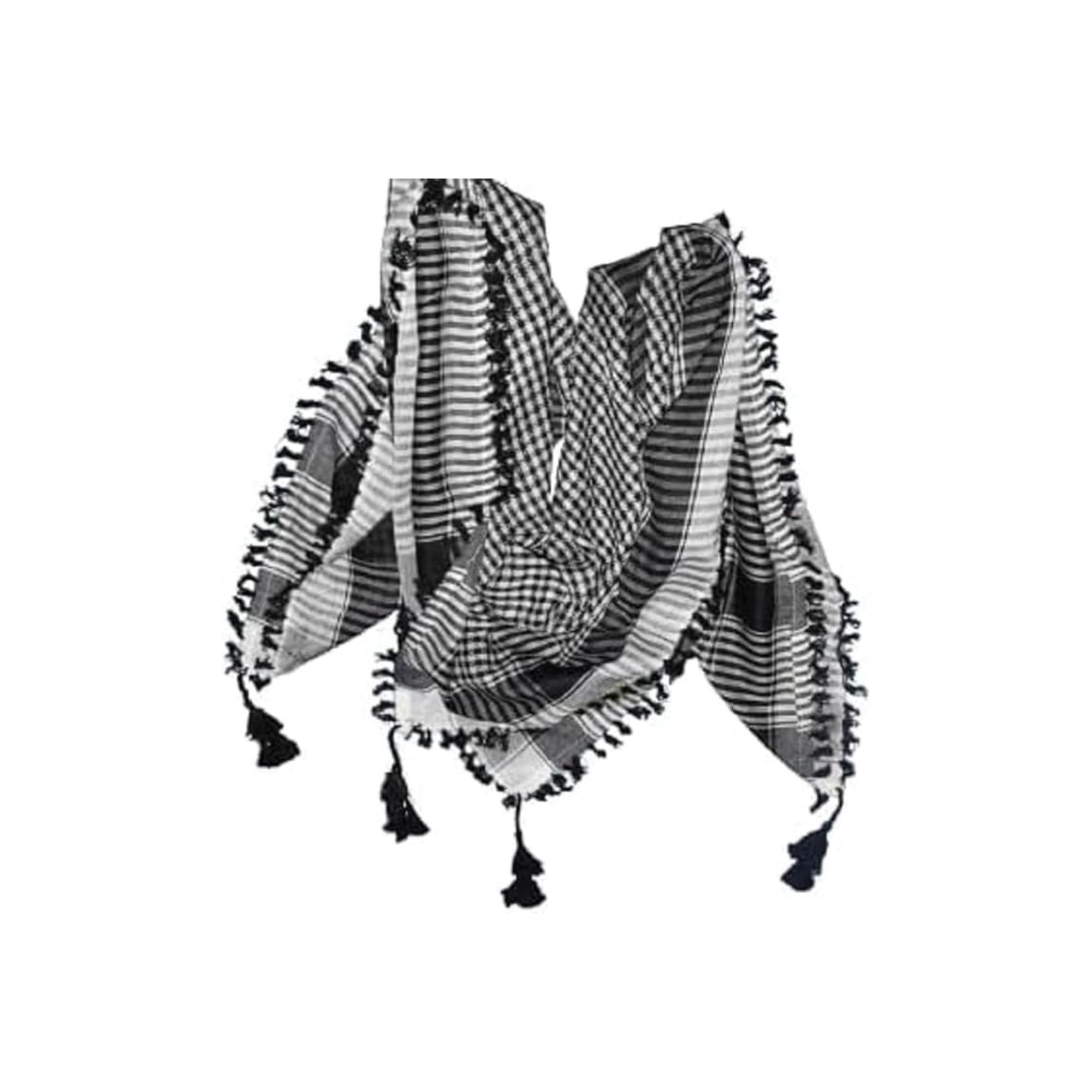 Palestaine Scarf Black Premium keffiyeh Palestine Scarf for Men & Women | Tiger White N Black Check Summer Rumal, Arabian Desert Style Scarfs 1 PCS-image-22
