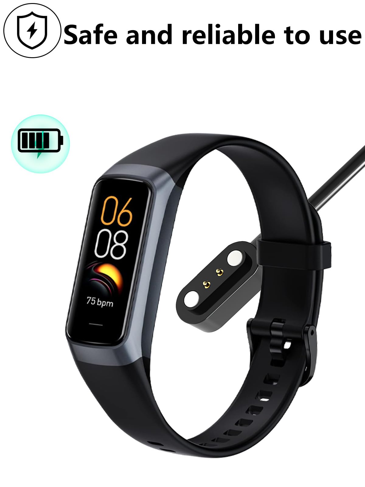 [2er-Pack] für ZKSSGY C60 Fitness Tracker Smartwatch, magnetisches USB-Ladekabel, 2-poliges Kabel-Ladegerät für Smartwatch.