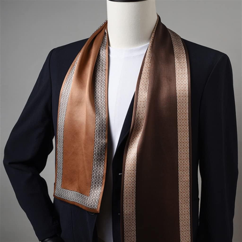 ブランドのスカーフの通販 | オフィス・ビジネスの価格比較ならビカム メンズ スーツ シャツ スカーフ ネック スカーフ レトロ 秋と冬のスカーフにマッチする小さな長いストリップ