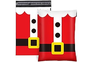 AnyDesign 100Pcs Christmas Poly Mailers 10 x 13 Inch
