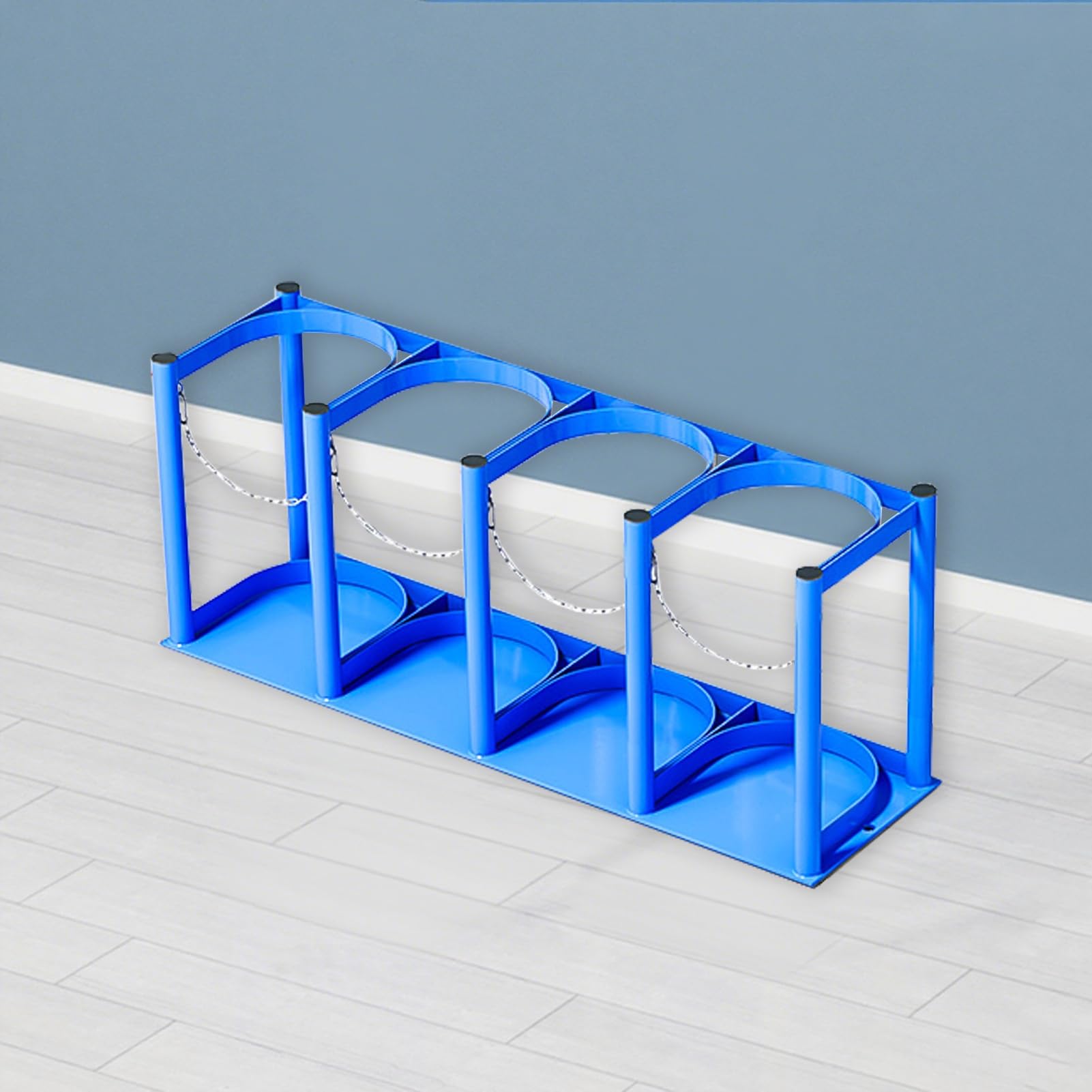 WQPMNYG Oxygen Cylinder Stand Rack, Adjustable Chain for Secure Storage, Freestanding Medical Gas Tank Bracket