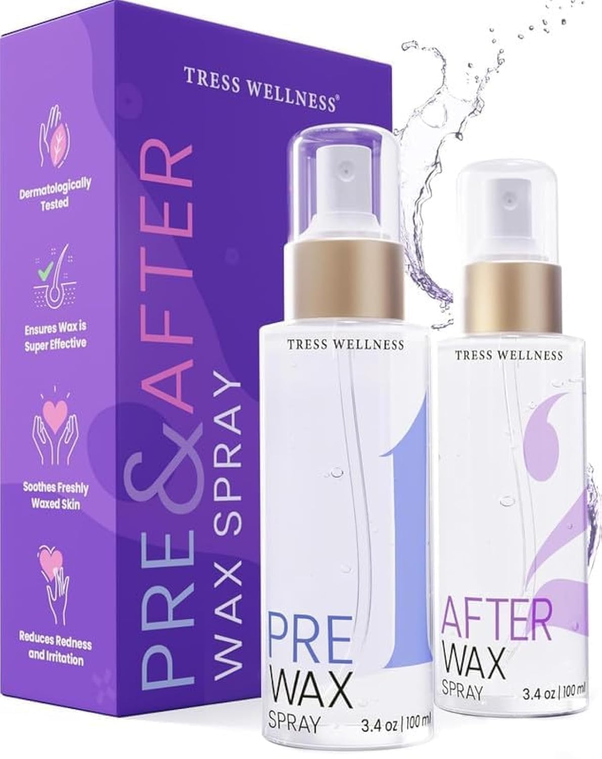 Pre Wax Cleanser and After Wax Care - Pre Wax Spray and After Wax Spray - After wax oil Prewax Treatment Spray - After Wax Treatment Post Wax Oil Wax Remover for Skin Post Wax Care
