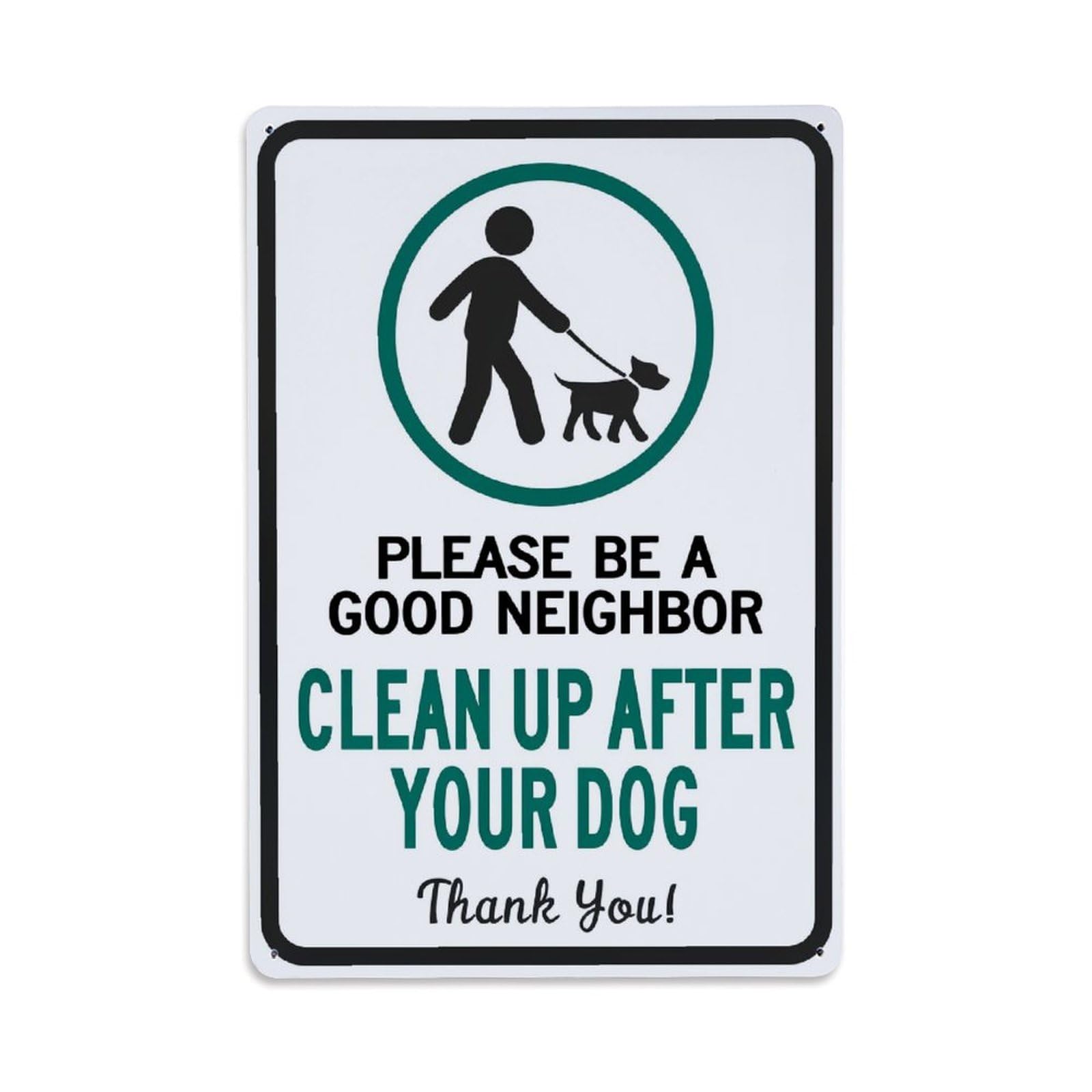 Jdfenggu Vintage Dog Walking Person Clean Up After Dog Thank You Sign Retro Metal Tin Sign, Decor Art Poster For Bar, Home, Man Cave, Kitchen, Laundry Room Gift 8X12inch