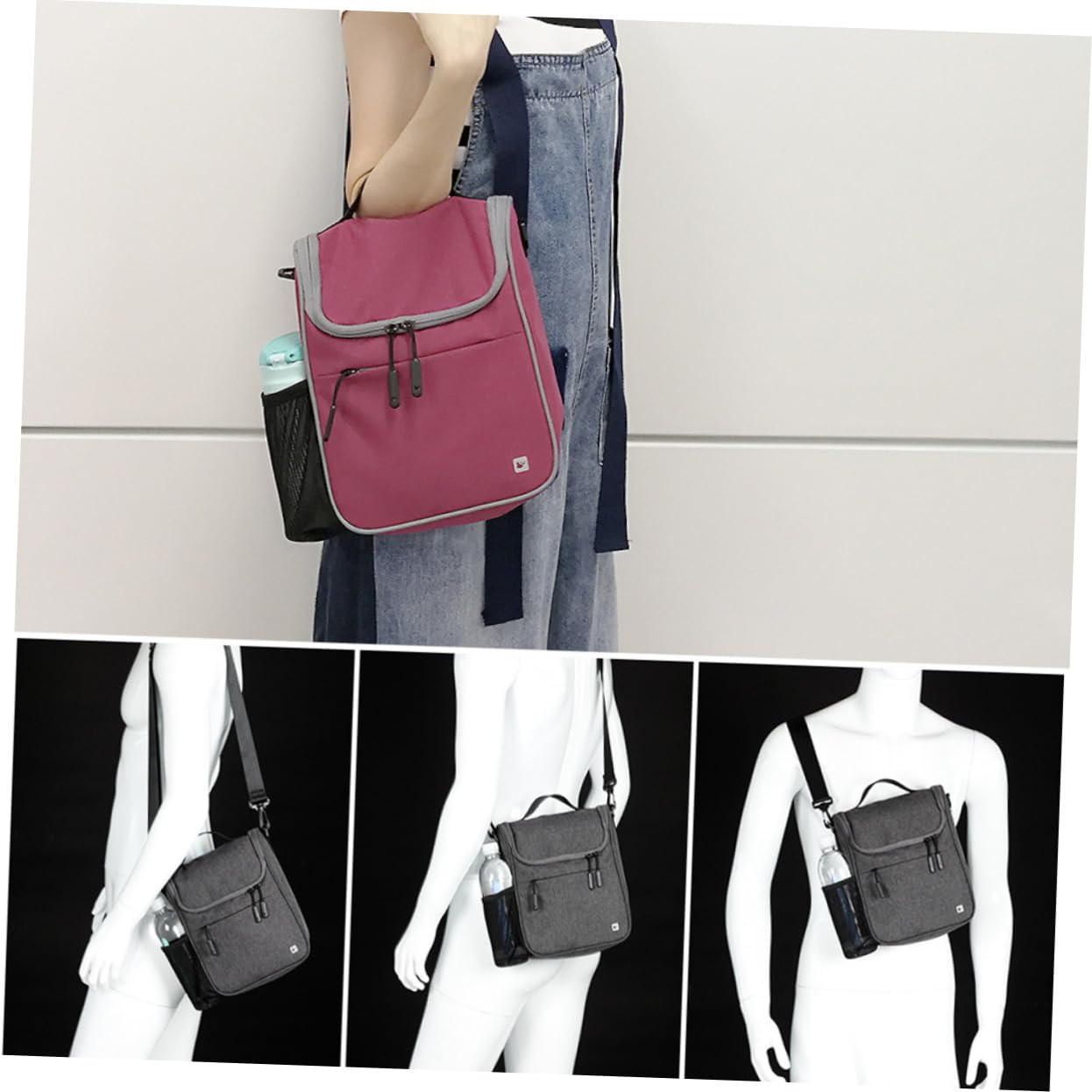 SOIMISS Bolsa para Manillar de Bicicleta Gran Capacidad Multifuncional Resistente para Ciclismo Profesional Bolsa Frontal Compatible con Bicicletas Accesorio Práctico para Guardar