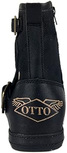 OSSTONE Retro Motorcycle Boots For Men - Leather Zipper Chukka Boots, Casual Style