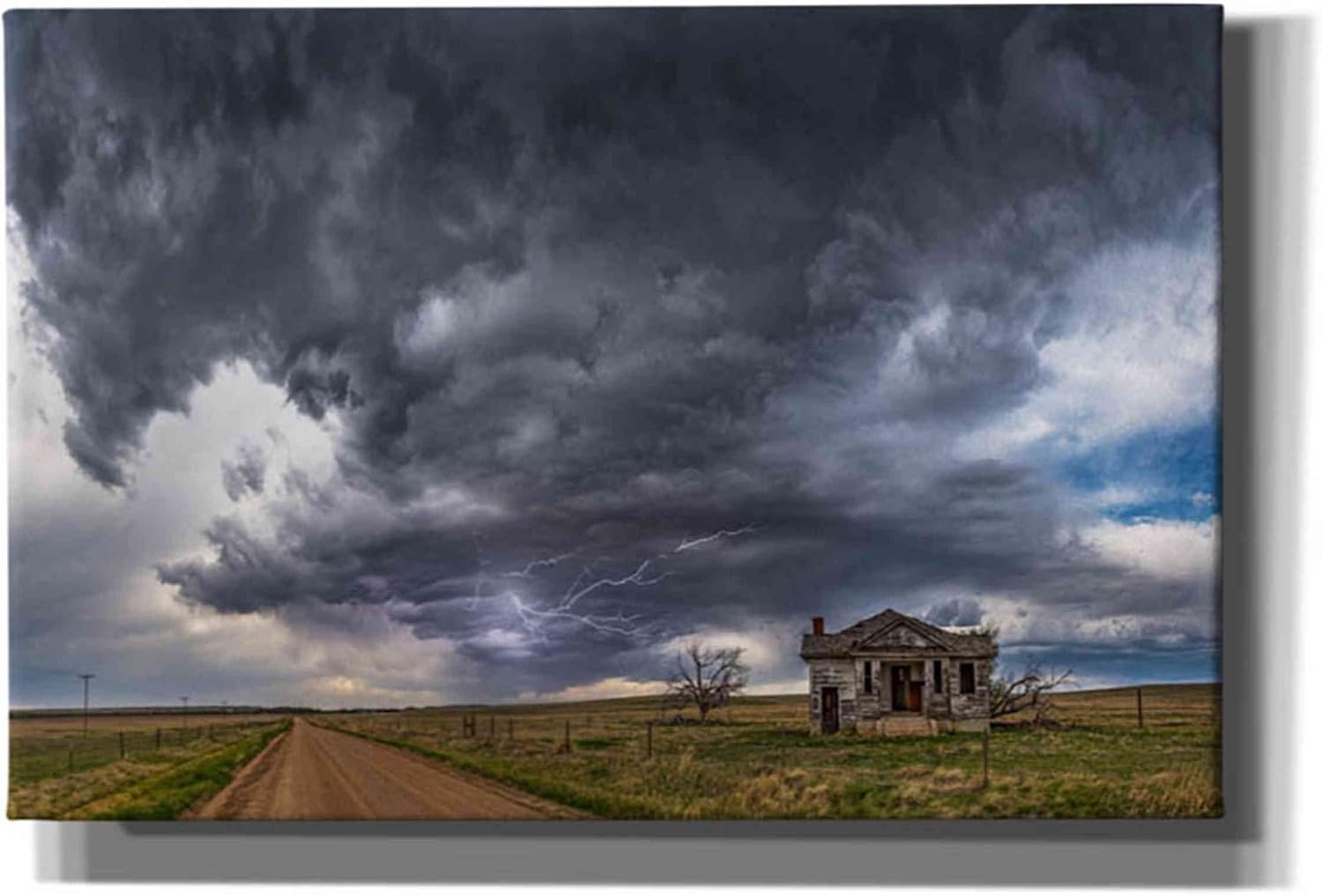 Epic Graffiti 'Pawnee School Storm' by Darren White, Canvas Wall Art, 18"x12"