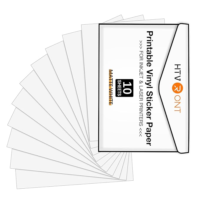 Buy HTVRONT Printable Vinyl For Inkjet Printer 10 Sheets Matte White Buy HTVRONT Printable Vinyl For Inkjet Printer 10 Sheets Matte White