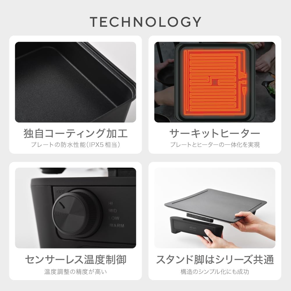 Amazon | アビエン マジックグリルM 電気鍋 グリル鍋 グリルプレート 2