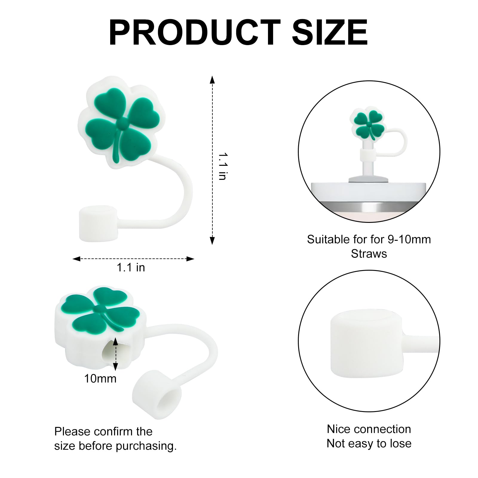 5 Copri-Cannuccia A Fiore Di Rosa Per Stanley | Tappi In Silicone Per Bicchieri 20-30-40 Oz (6/8/10mm) – Rosa, Rosso, Viola, Bianco, Azzurro - 2