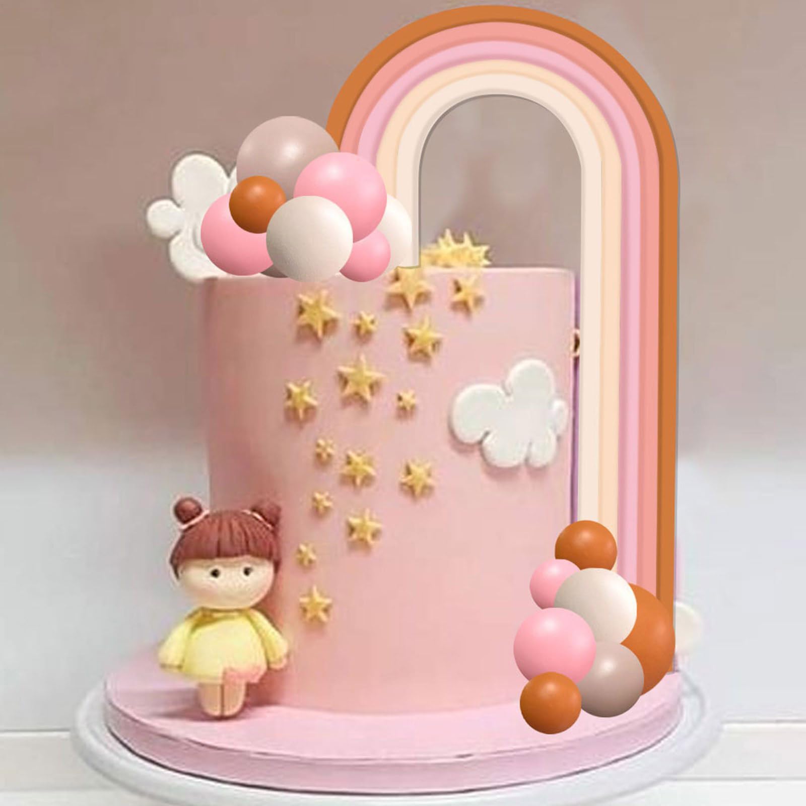 Decorazione per torta multiuso, arcobaleno, decorazione per feste di compleanno, accessori per feste, uso multiuso, decorazione