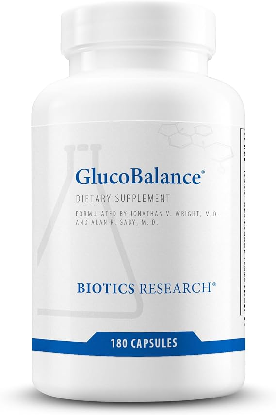 Biotics Research GlucoBalance Chromium, Vanadium, L carnitine Supplement, Supports Metabolic Health and Maintain Healthy Blood Lipid Levels - 180 Capsules