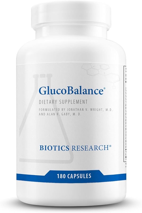 Biotics Research GlucoBalance Chromium, Vanadium, L carnitine Supplement, Supports Metabolic Health and Maintain Healthy Blood Lipid Levels - 180 Capsules