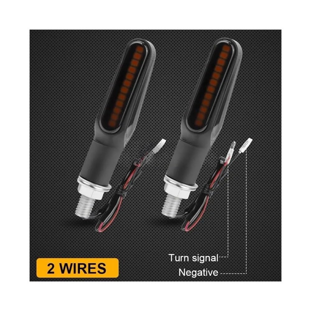 Clignotants LED Pour Moto - 12V M8 Ambre Étanche IP67 - Jeu De 2 - Flexible Et Certifié E-Mark