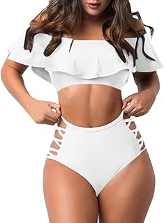 Antes De El Café Frío Trajes De Baño De Las Mujeres Rasgado Del Hombro Sexi apretado Sólido Color Badem Traje De Baño Hombres