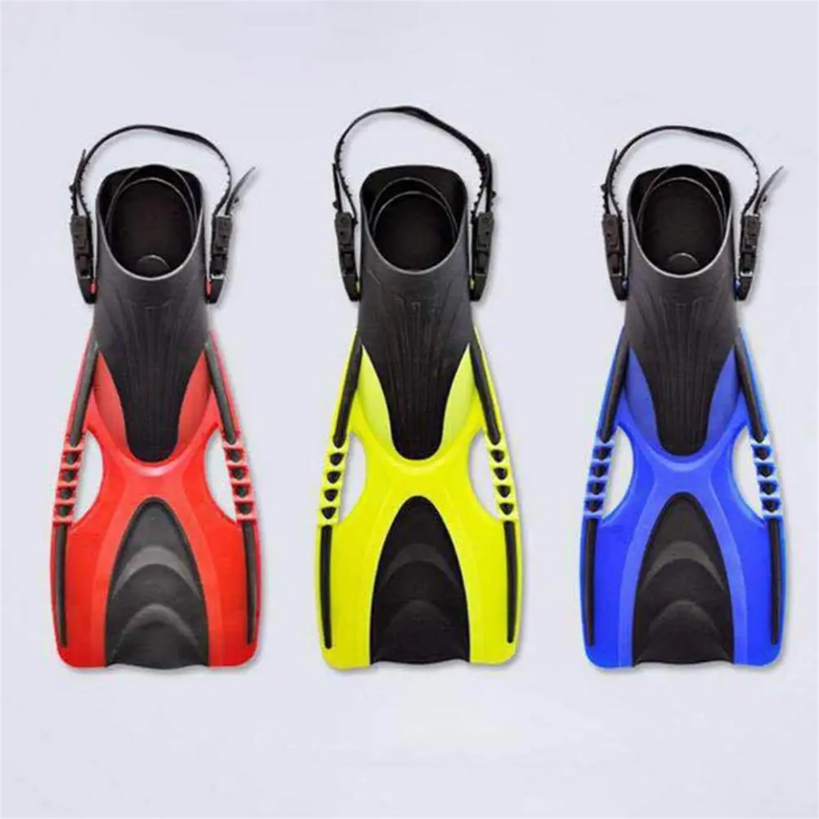 Aletas Buceo Aletas de natación for adultos, aletas de natación con hebilla ajustable for adultos, aletas de snorkel cortas for buceo, natación, talón abierto, viajes for hombres Aletas De Buceo(Black