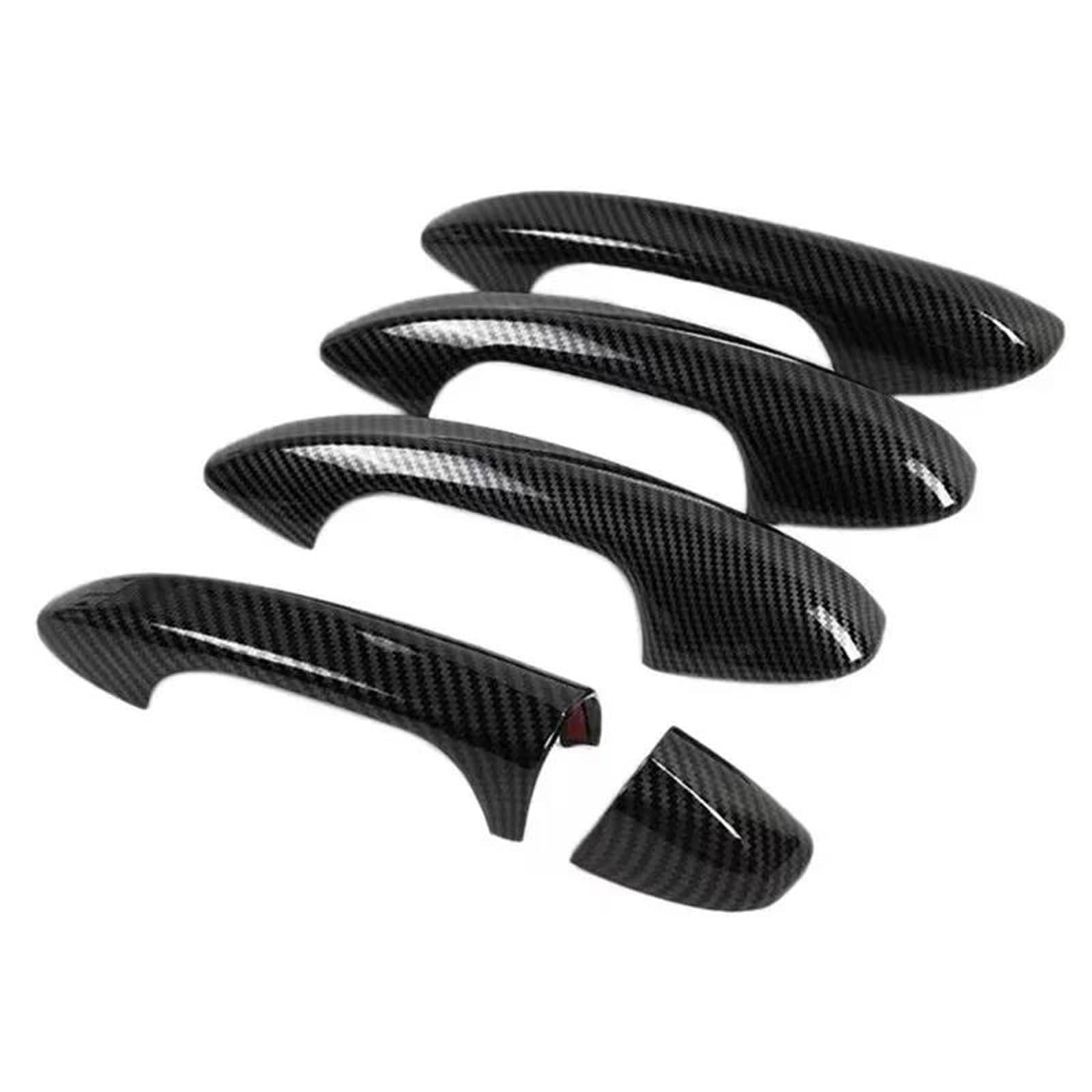 Piwine Carbon 0 Sensor Handle Sticker Lhd Car Door Handle Cover Styling Accessories Stickers For Benz For Cla/A-Class/C-Class/E-Class/Glc/Glb(Carbon 0 Sensor)