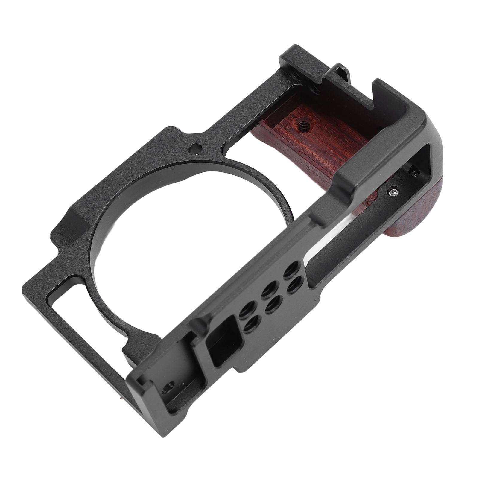 Naroote Gabbia Fotocamera per ZV1, Gabbia DSLR Protettiva Leggera in Lega di Alluminio Rig Video con Supporto per Slitta Fredda e Fori per Viti da 1/4 di Pollice, Cuscinetto Antiscivolo, Ideale per