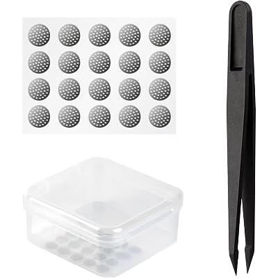 20-Pack CCZ NK20 Nickel Screen Earbud Filters - Mesh Replacement for in-Ear Headphones, Anti-Dust and Sweat-Resistant Earphone Accessories,CCZ in-Ear Earphone Protective Filt (Silver, 3.7mm)