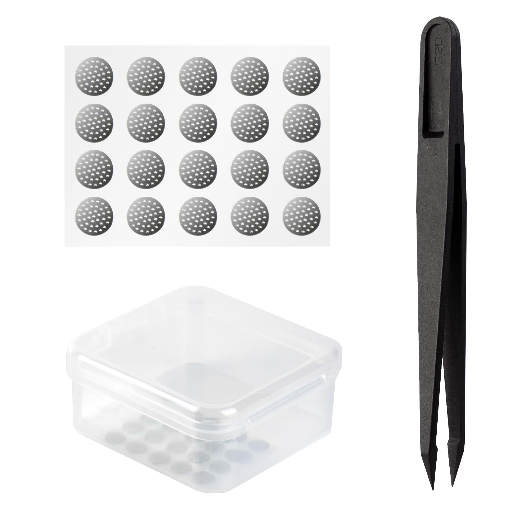 20-Pack CCZ NK20 Nickel Screen Earbud Filters - Mesh Replacement for in-Ear Headphones, Anti-Dust and Sweat-Resistant Earphone Accessories,CCZ in-Ear Earphone Protective Filt (Silver, 4.0mm)