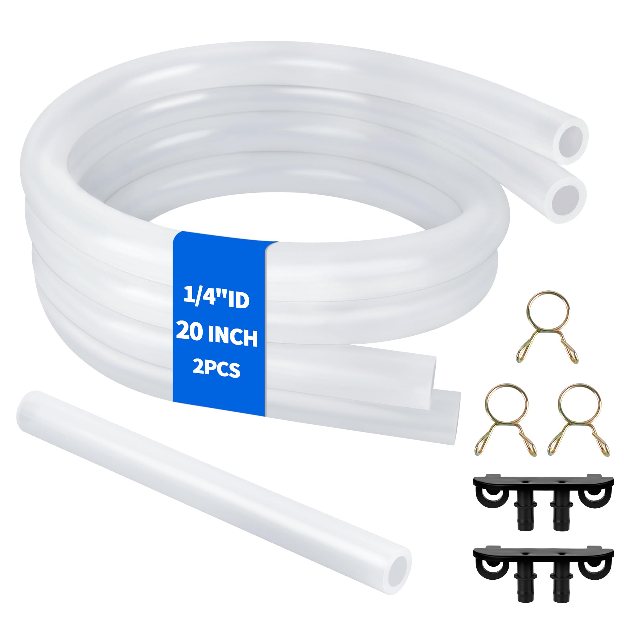 Photo 1 of Ice Maker Drain Tube Fit for GE 2.0, Water Line Replacement for Original GE Opal Nugget Countertop Ices Maker, External Silicone Water Tube Fit for Opal Ice Maker Tubing Replacement Parts