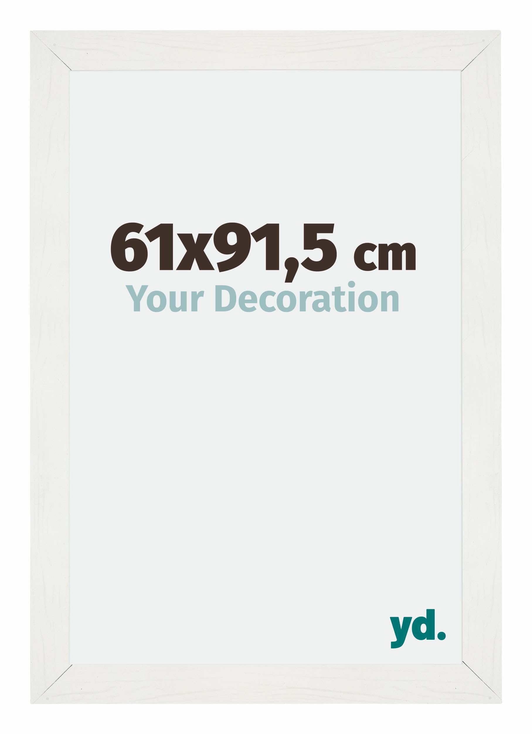Your Decoration - Picture Frame 61x91,5 cm - White Swept - Decorative Wall Frame in MDF with Antireflection - Frame 61x91,5 - Mura — image 1