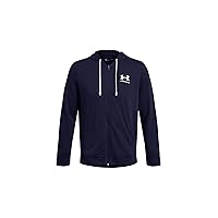 Under Armour Uomo Rival Terry Left Chest Full Zip, Felpa con Zip da Palestra Leggera