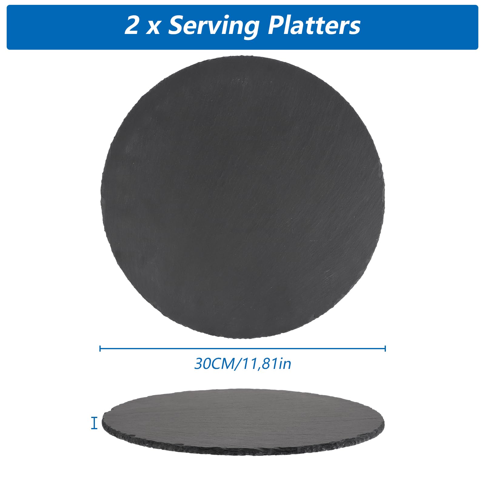 Lot De 2 Plateaux Ronds "Ali" 35cm Naturel